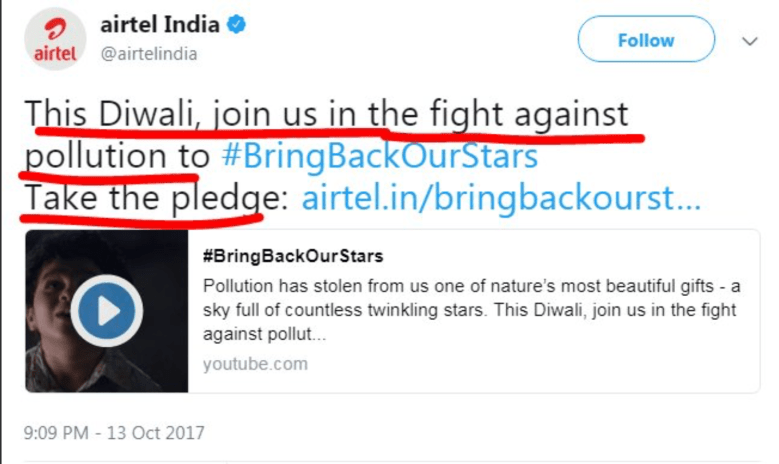 Airtel advice only for Hindus