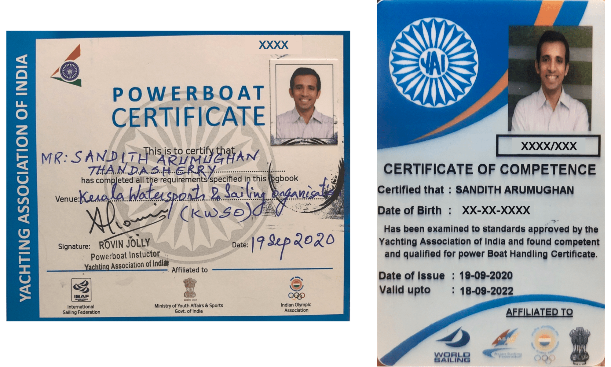 YAI Powerboat Certificate