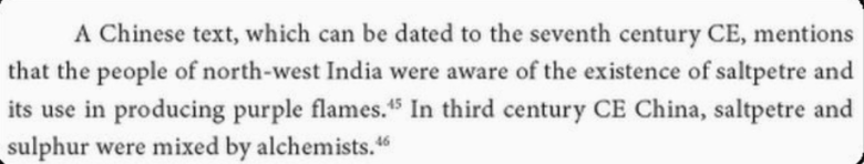 Chinese text gunpowder in India.