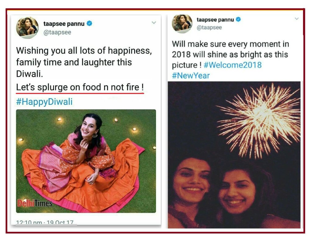 Taapsee Pannu and crackers